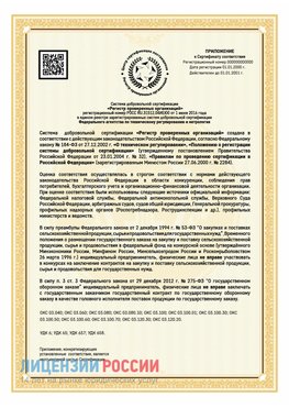Приложение к сертификату для ИП Орлов Сертификат СТО 03.080.02033720.1-2020